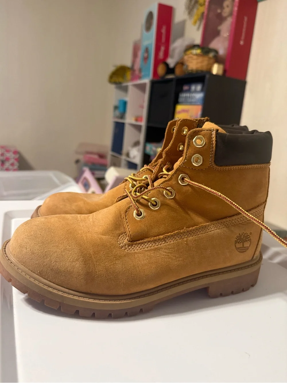 Timberland Kids Wheat Nubuck Lace-Up Ankle Boots